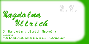 magdolna ullrich business card